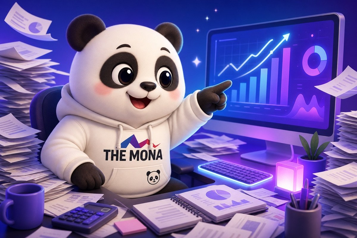 Gấu trúc tươi cười nhẹ nhõm khi các công cụ AI quản trị website giúp giải quyết gánh nặng chi phí tăng vọt.