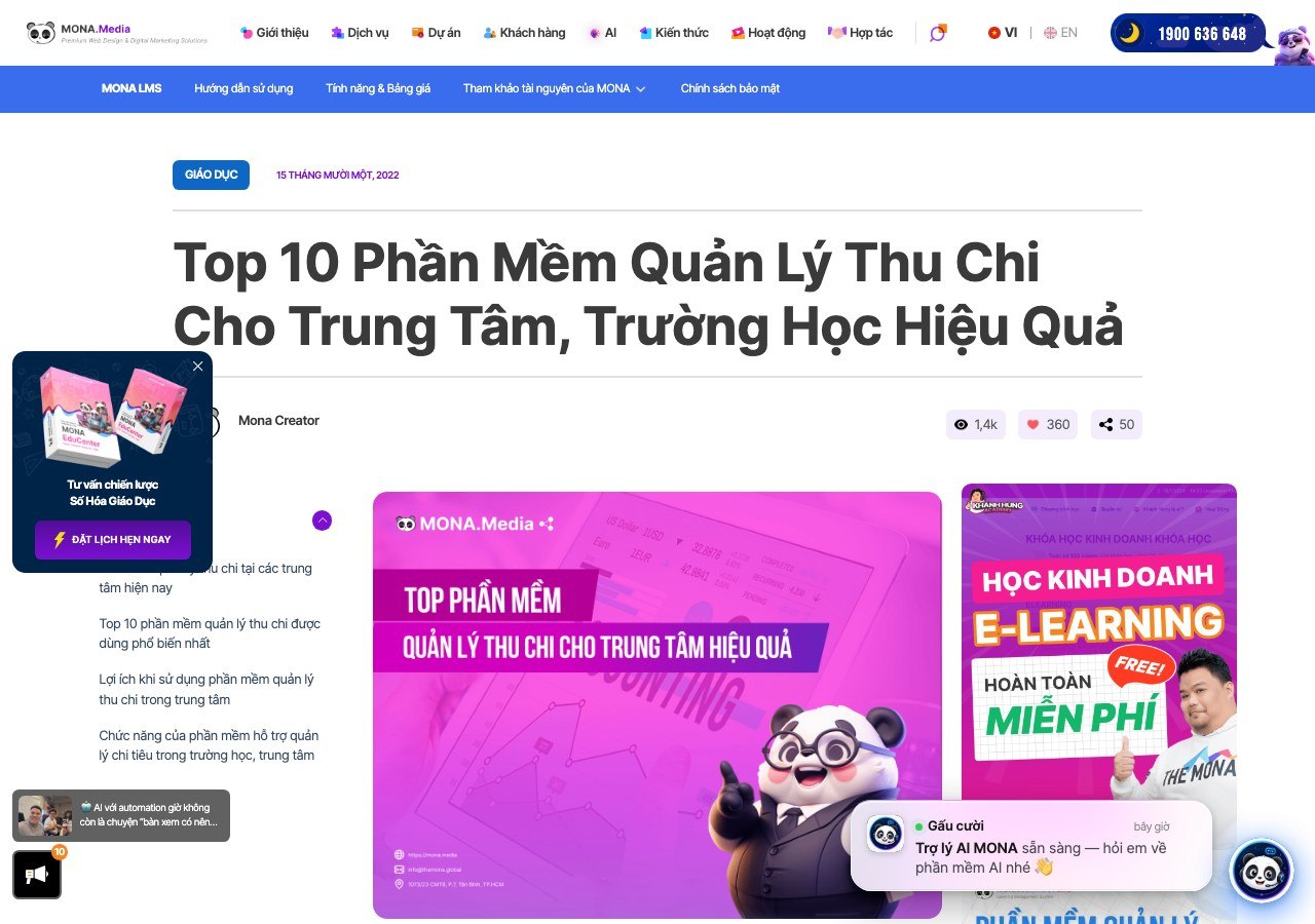 Ảnh chụp bài phần mềm quản lý thu chi giữ hạng 1 Google