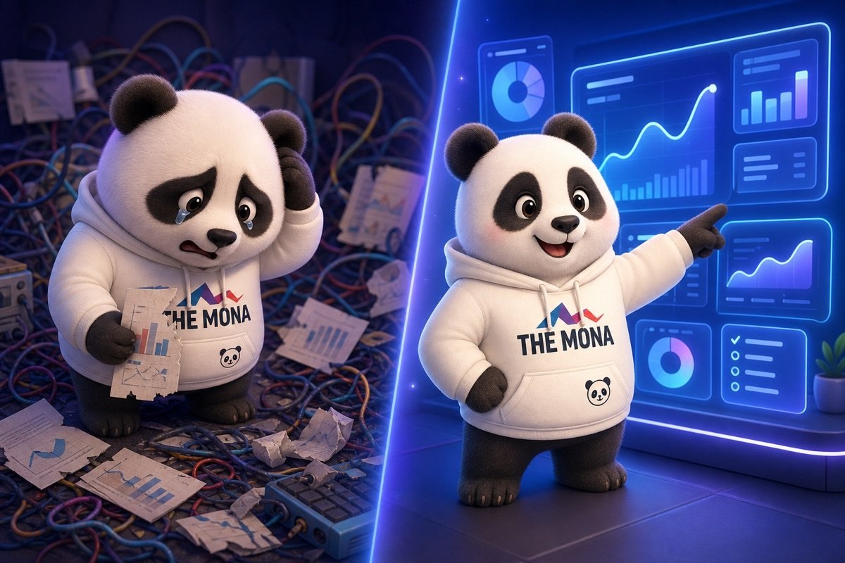 Panda so sánh đo lường SEO cũ lộn xộn và đo lường mới rõ ràng.
