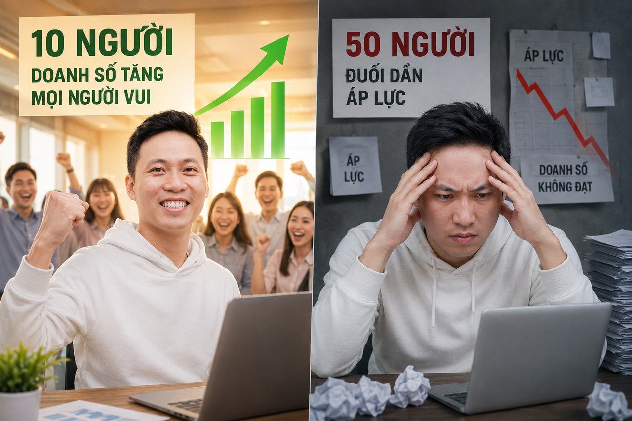 Đội sale tinh gọn nhân đôi doanh số