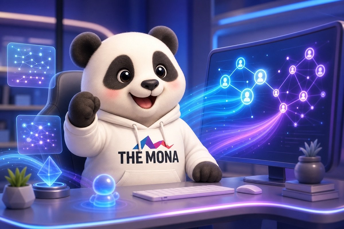 Chibi panda tươi cười nhẹ nhõm khi AI hiểu rõ thực thể doanh nghiệp, thay vì chỉ từ khóa, giải thích Entity SEO là gì.