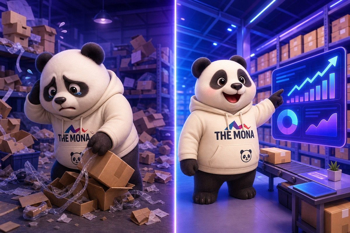 So sánh trước và sau khi áp dụng phần mềm quản lý kho hàng ứng dụng AI, thể hiện sự cải thiện rõ rệt.