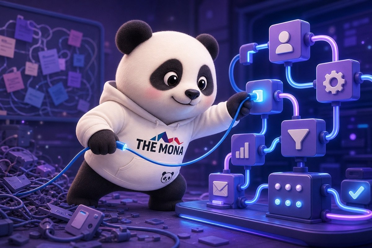 Quy trình triển khai phần mềm quản lý bán hàng AI của MONA, tối ưu hóa chuỗi bán hàng.