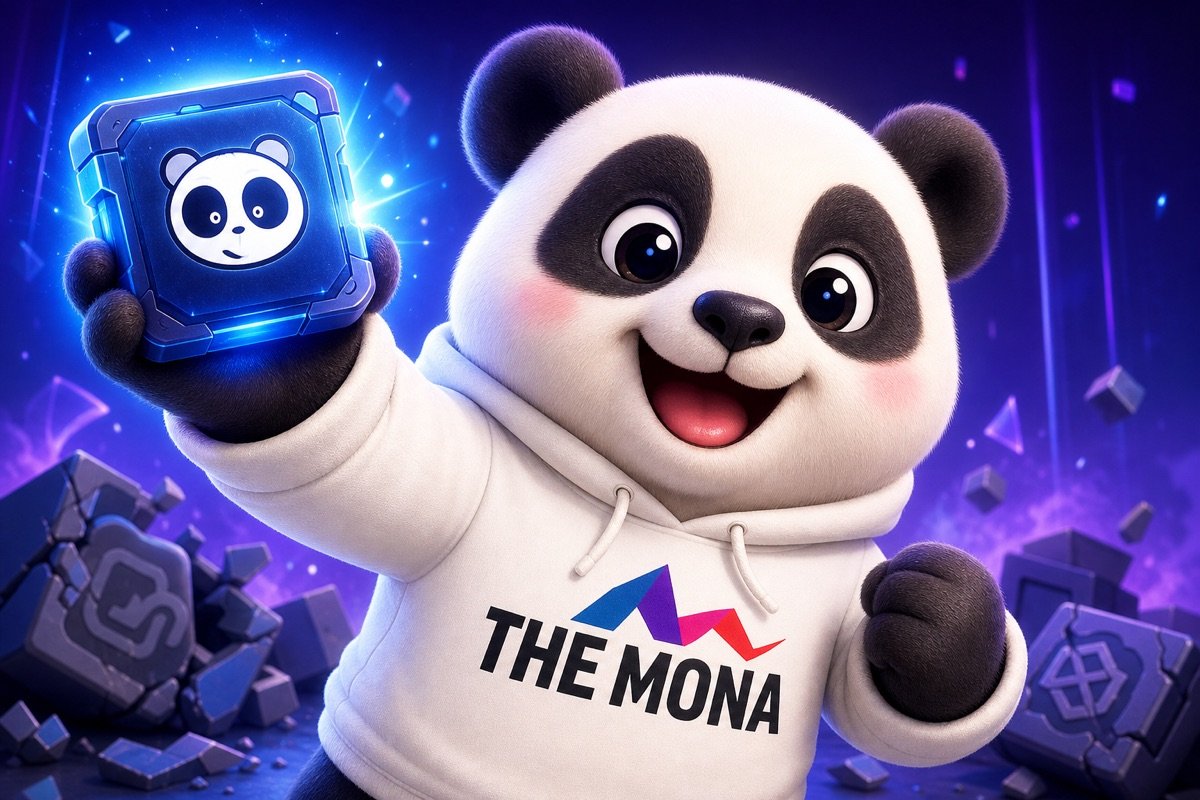 Gấu panda cười tươi rực rỡ, tự tin với phần mềm AI quảng cáo Google Facebook custom code của MONA.
