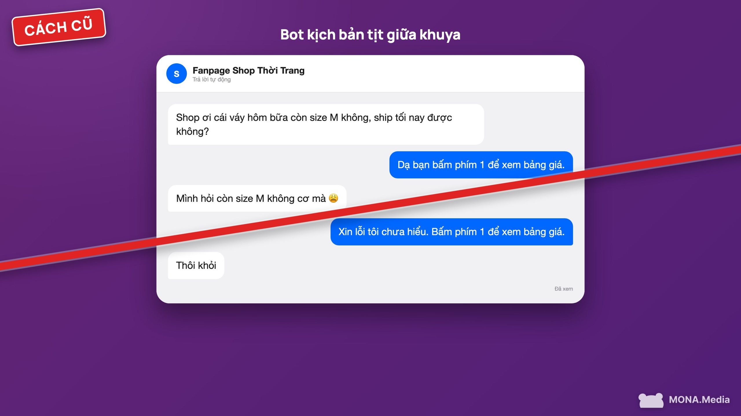 Khách nhắn fanpage lúc nửa đêm mà bot cũ trả lời sai, AI trả lời tin nhắn Facebook thay thế