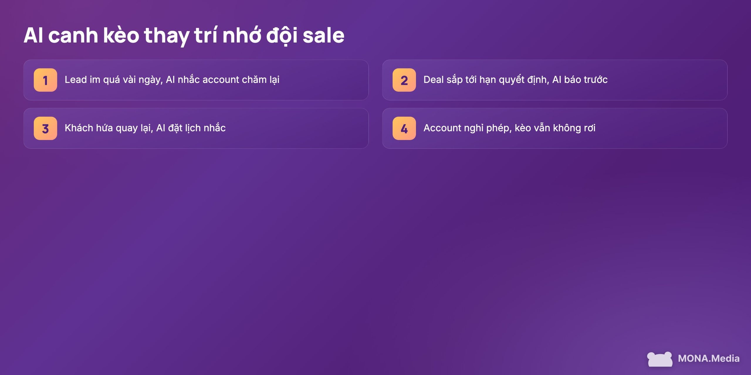 AI trả lời tin nhắn Facebook tự nhắc deal sắp nguội để đội sale không bỏ rơi khách