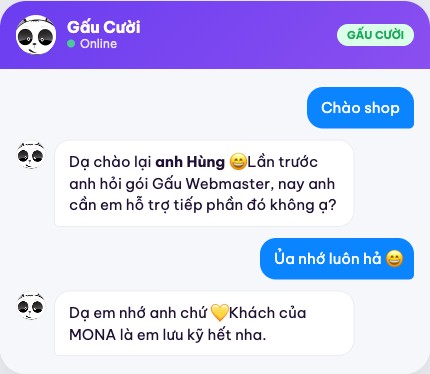 Gấu Cười nhớ tên khách cũ và nhắc lại nội dung lần trước