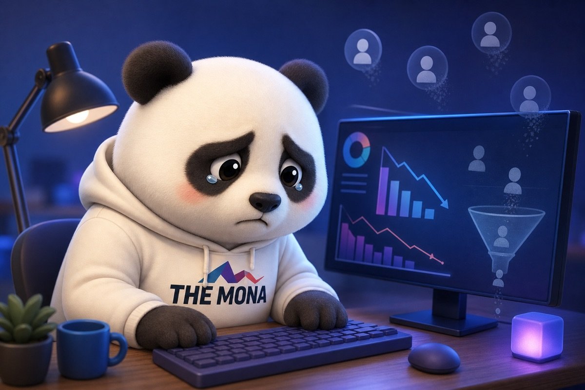 Chibi panda buồn bã vì ít khách, thiếu Generative SEO.