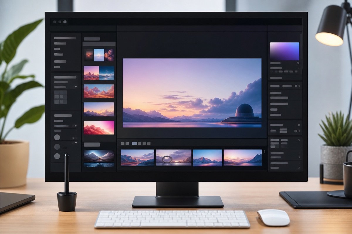 Giao diện Adobe Firefly tạo banner website