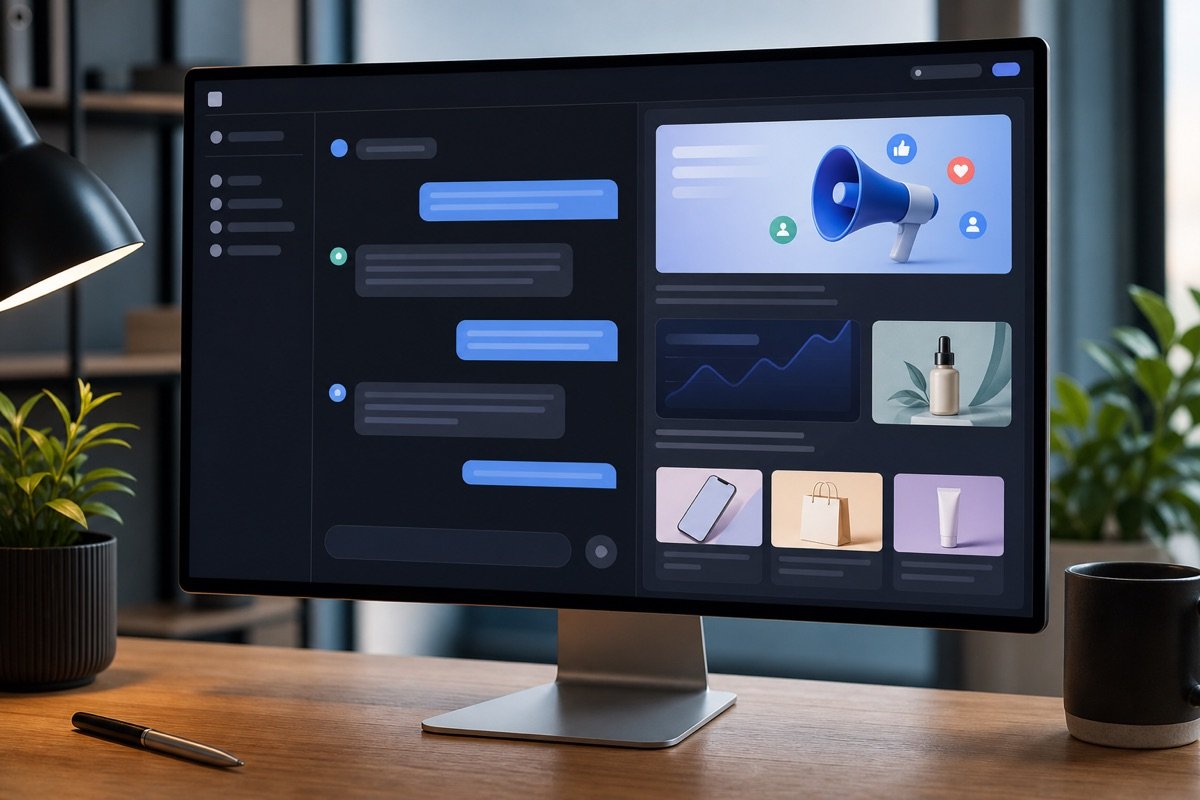 Giao diện ChatGPT với ví dụ prompt mẫu cho nội dung marketing