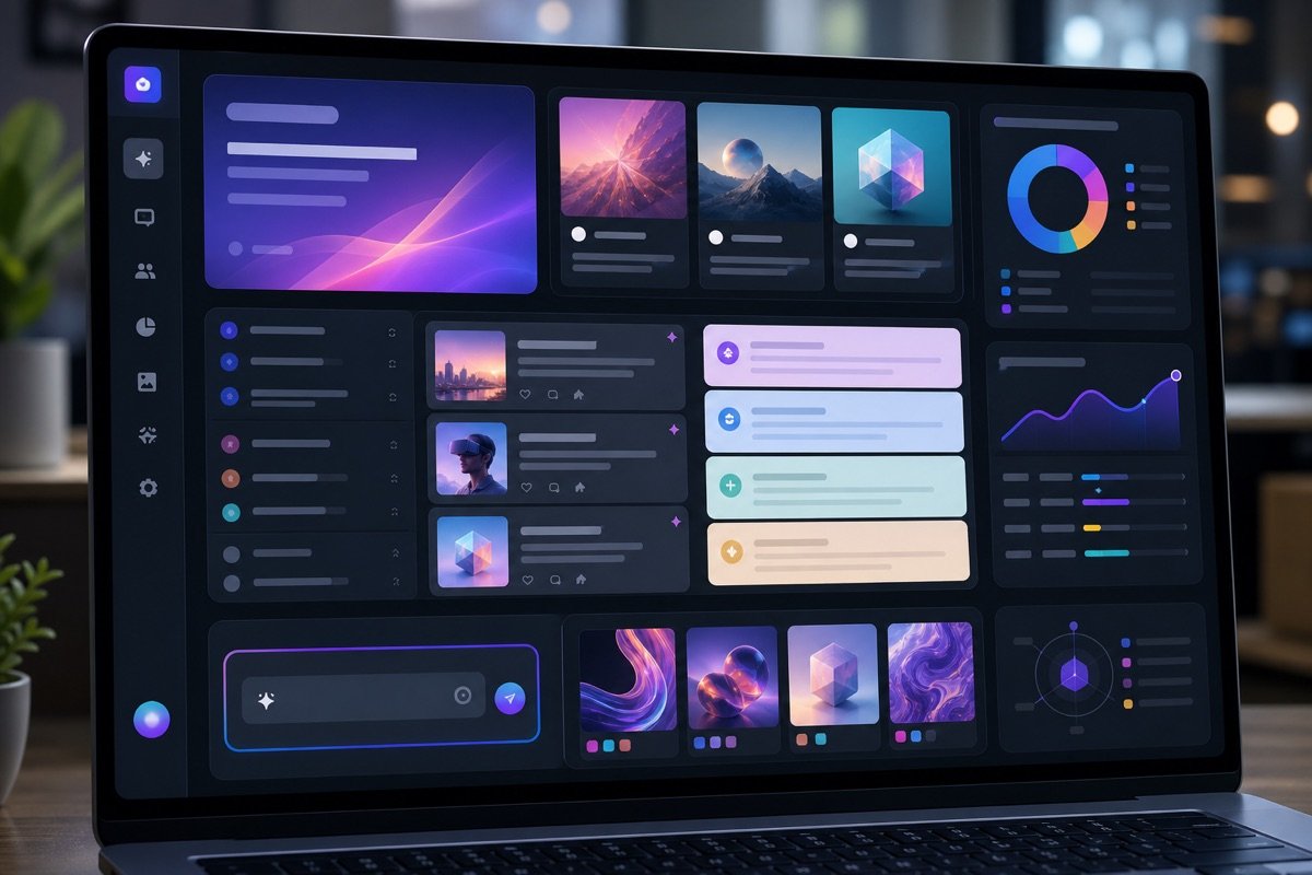 Giao diện Gemini tạo nội dung số cho marketing