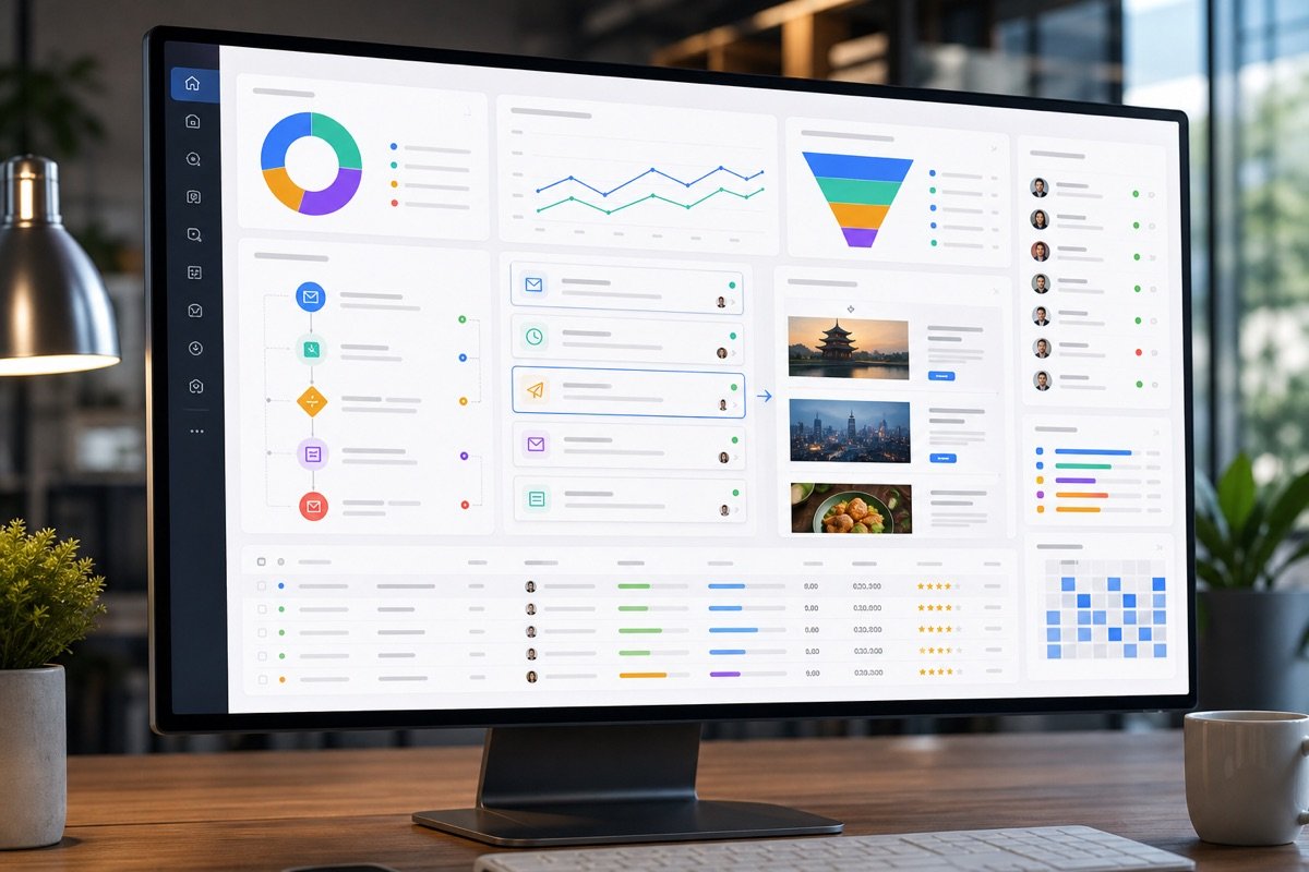Giao diện phần mềm tự động hóa marketing của MONA