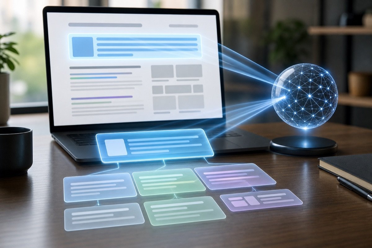 Hình ảnh minh họa cấu trúc Answer-First và đọc AI Search trong SEO