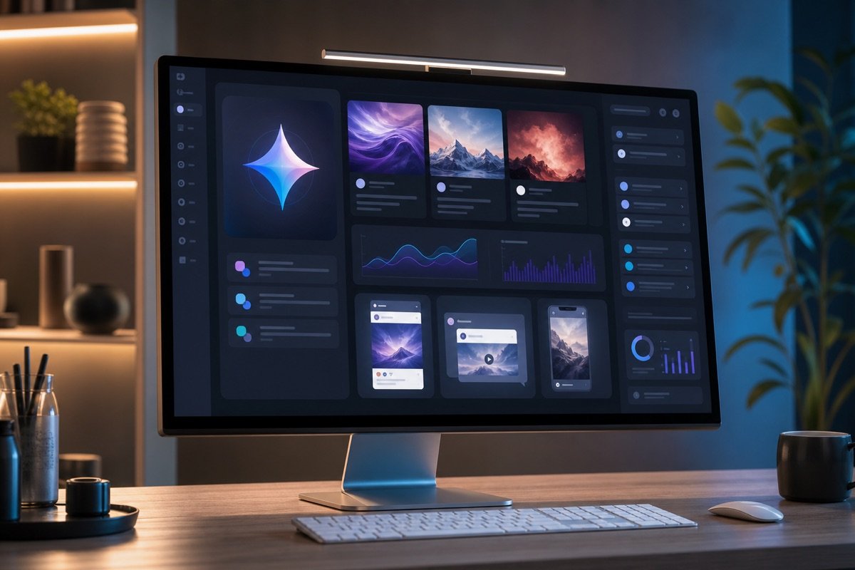 Hình ảnh minh họa giao diện Gemini API tạo nội dung marketing đa kênh