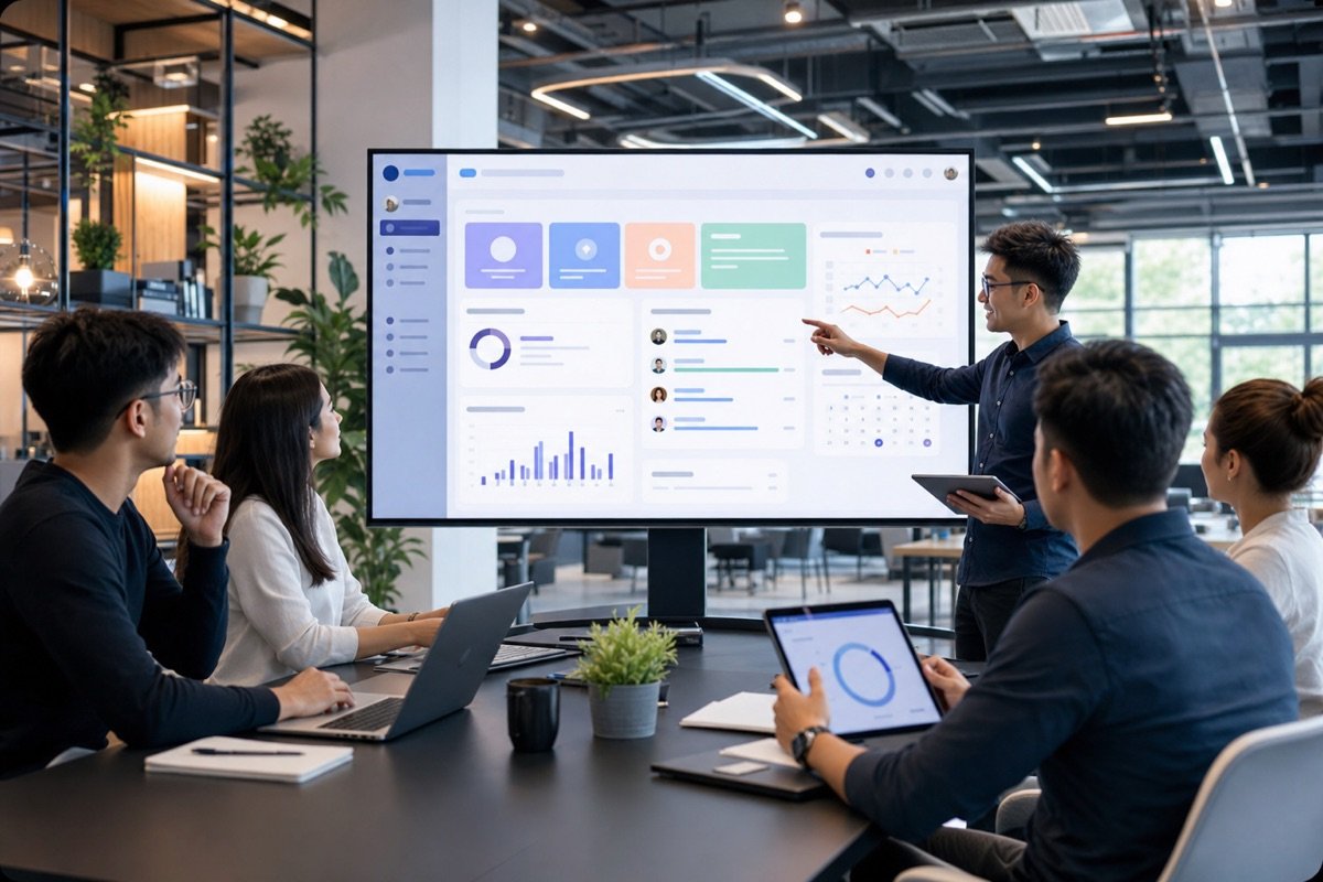 Hình ảnh minh họa hệ thống LMS tùy biến của MONA Media
