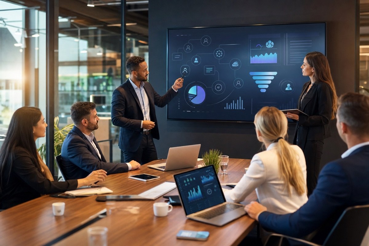 Hình ảnh minh họa quá trình tư vấn tự động hóa marketing B2B của MONA