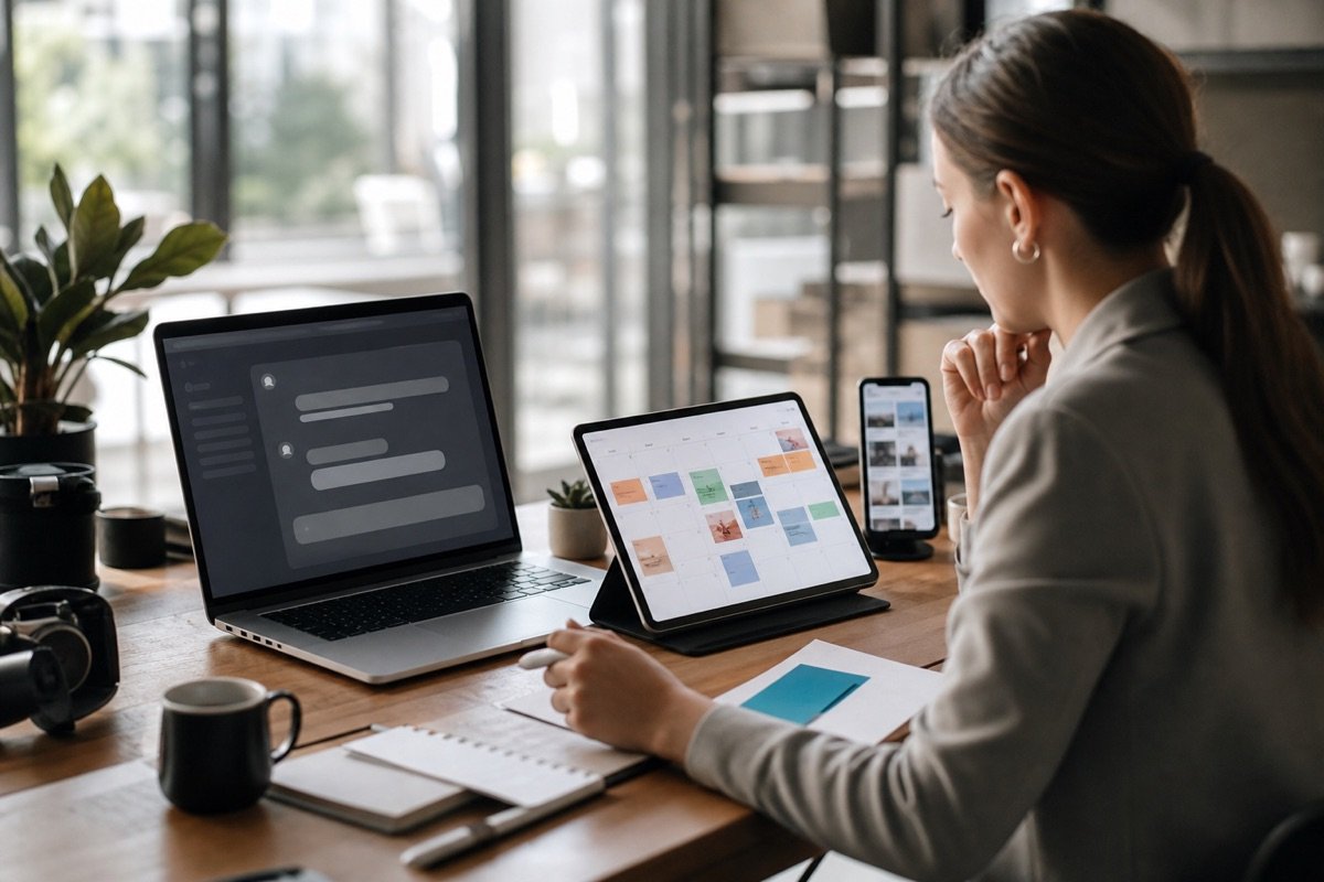 Hình ảnh minh họa quy trình tạo bài social media tự động bằng ChatGPT