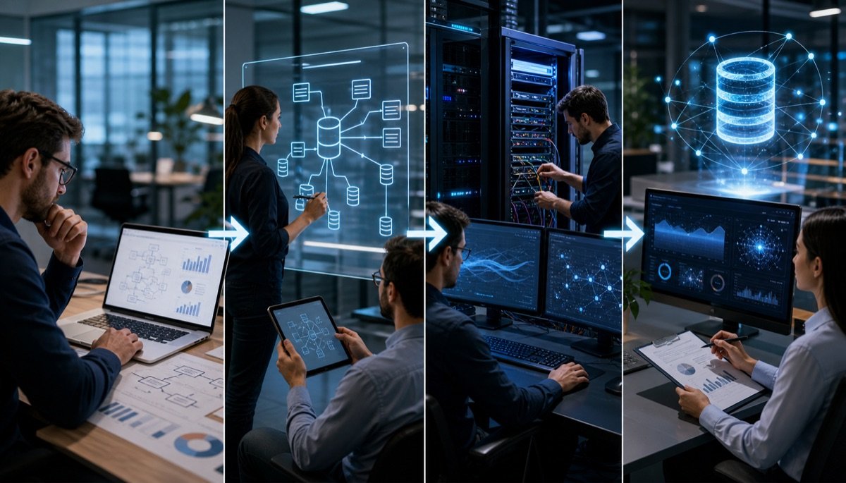 Hình ảnh quy trình triển khai Schema hiệu quả với 4 bước chính
