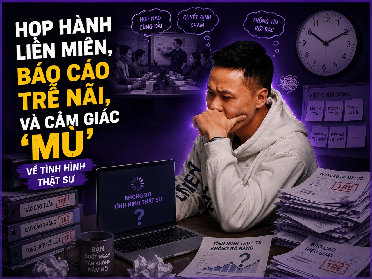 Họp hành liên miên báo cáo trễ nải
