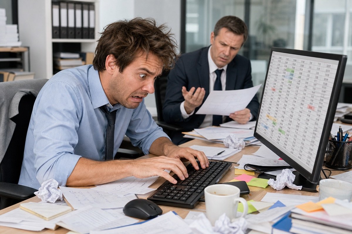 Meme minh họa sai sót dữ liệu do nhập liệu thủ công