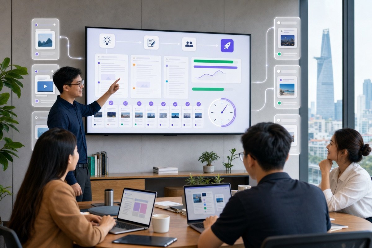 Notion AI chiến dịch marketing tự động