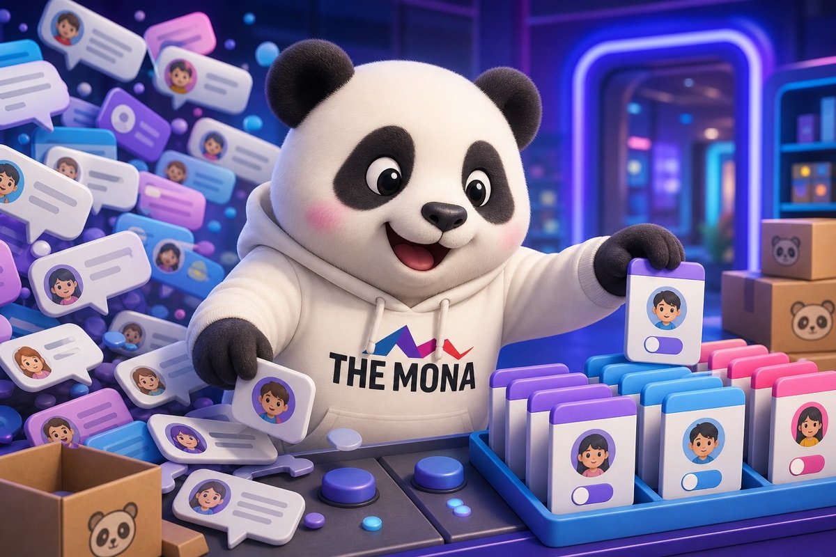 Gấu panda dùng phần mềm chốt đơn tự động facebook để gom tin nhắn cao điểm thành đơn hàng