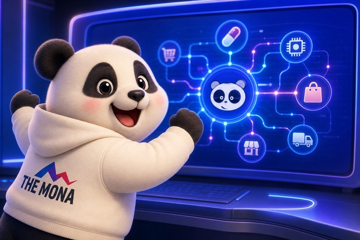 Gấu trúc CEO nhìn màn hình phần mềm DMS mở rộng ứng dụng cho nhiều ngành khác nhau, tránh bị tụt hậu.