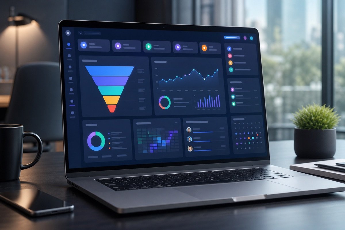 Phần mềm Mona EduCenter. Dashboard tuyển sinh AI cho trung tâm tiếng Anh