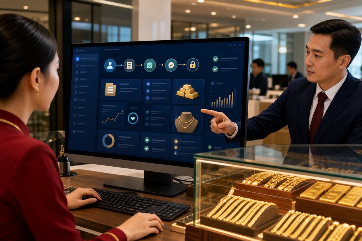 Phần mềm Mona JMS. Giao dịch tiệm vàng tự động với compliance NHNN