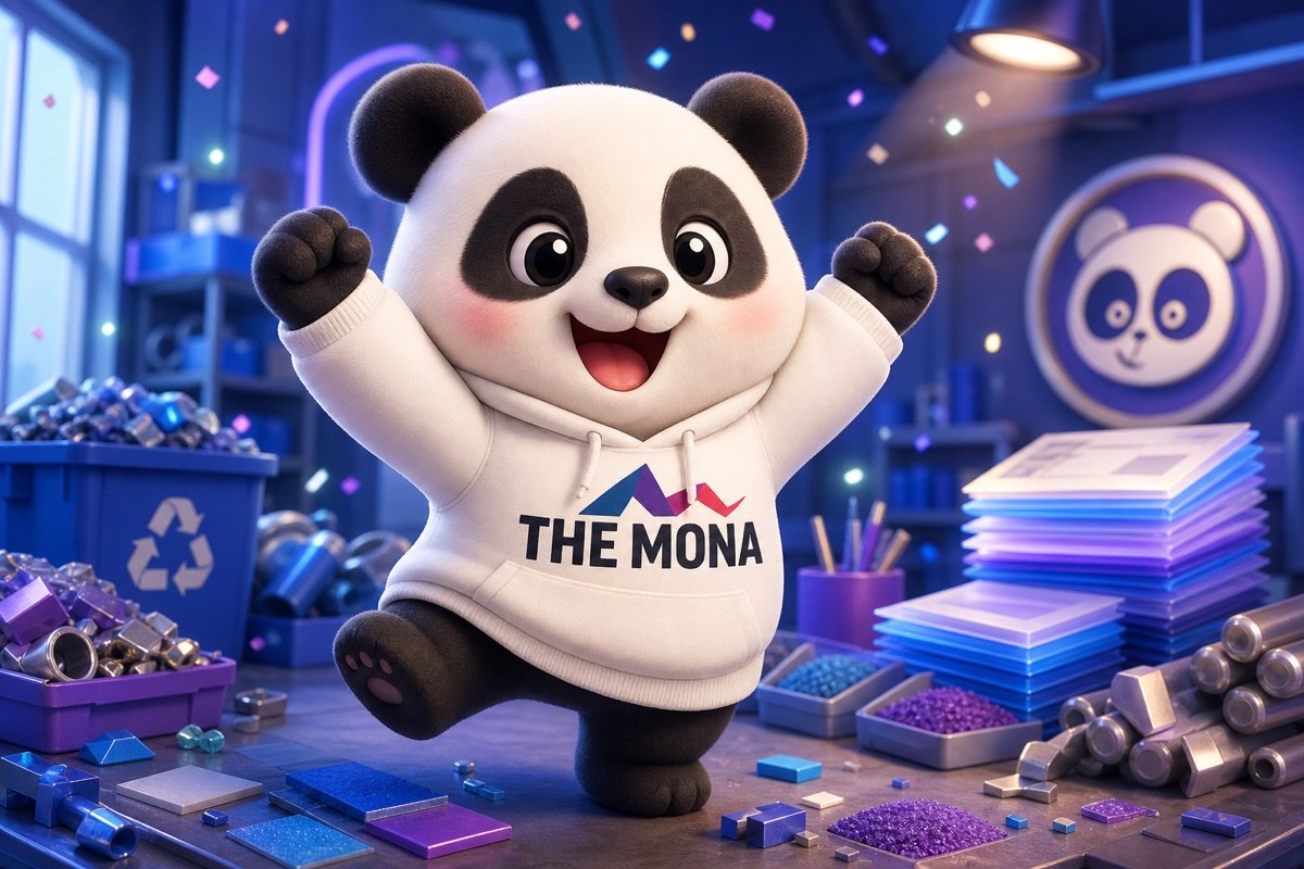 Gấu MONA lo lắng nhìn đống nguyên vật liệu lãng phí và thời gian chết trong dự án sản xuất.