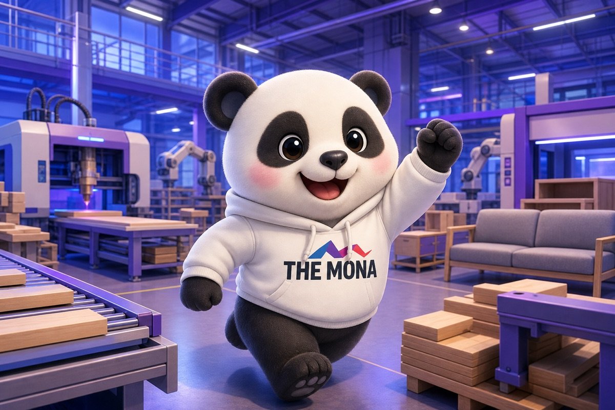 Gấu trúc tự tin mời gọi khám phá phần mềm quản lý sản xuất theo đơn hàng trong xưởng nội thất hiện đại.