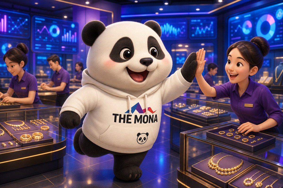 Panda vui vẻ quản lý hiệu quả chuỗi tiệm vàng với phần mềm tự động hóa.