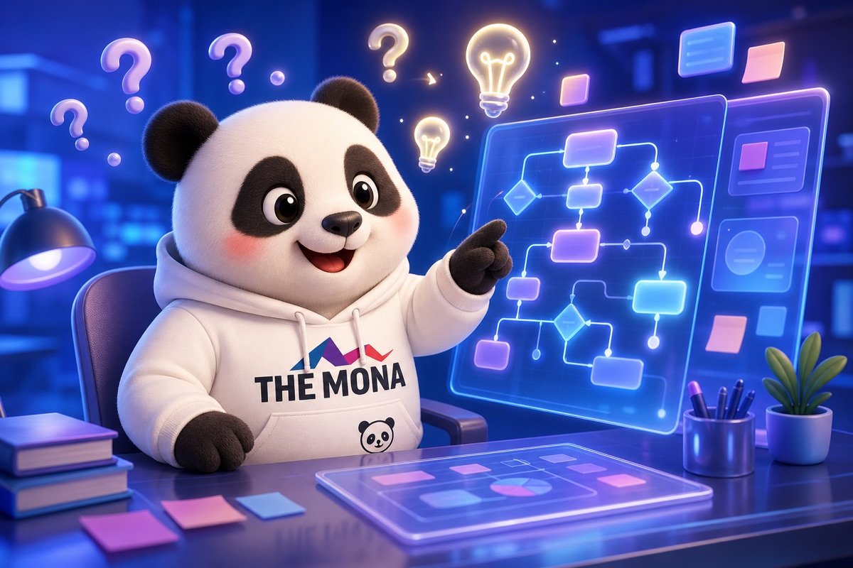 Gấu trúc vui mừng khi tìm ra lời giải cho phần mềm quản lý trung tâm đào tạo.