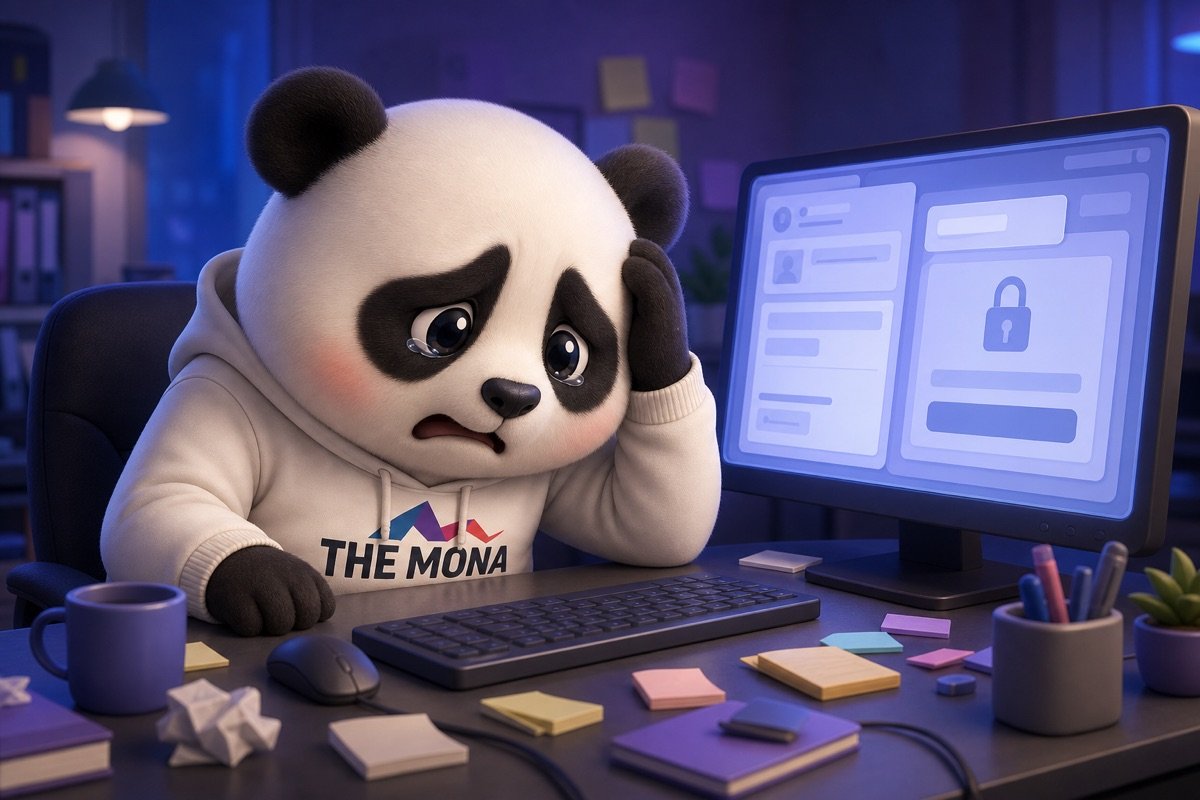 Gấu trúc buồn rũ rượi khi không làm chủ được dữ liệu và tính năng phần mềm quản lý trung tâm đào tạo.
