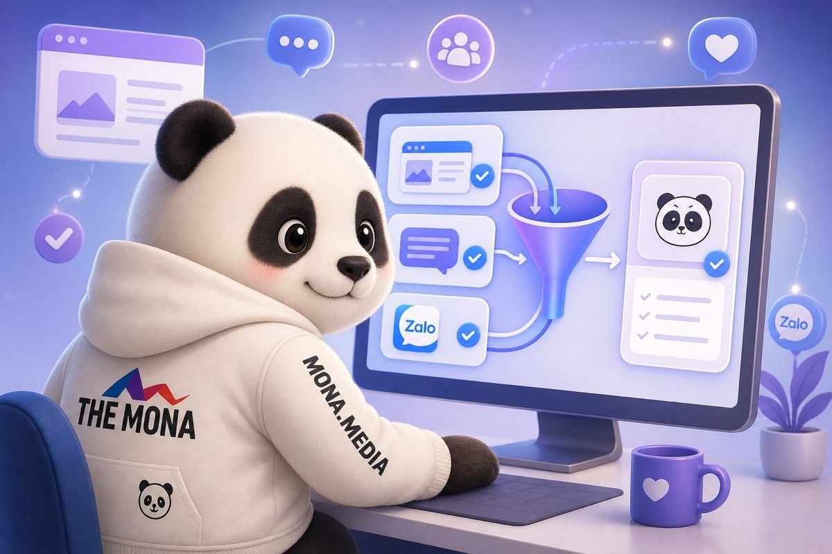 Dashboard phần mềm tích hợp AI nối dữ liệu website và marketing