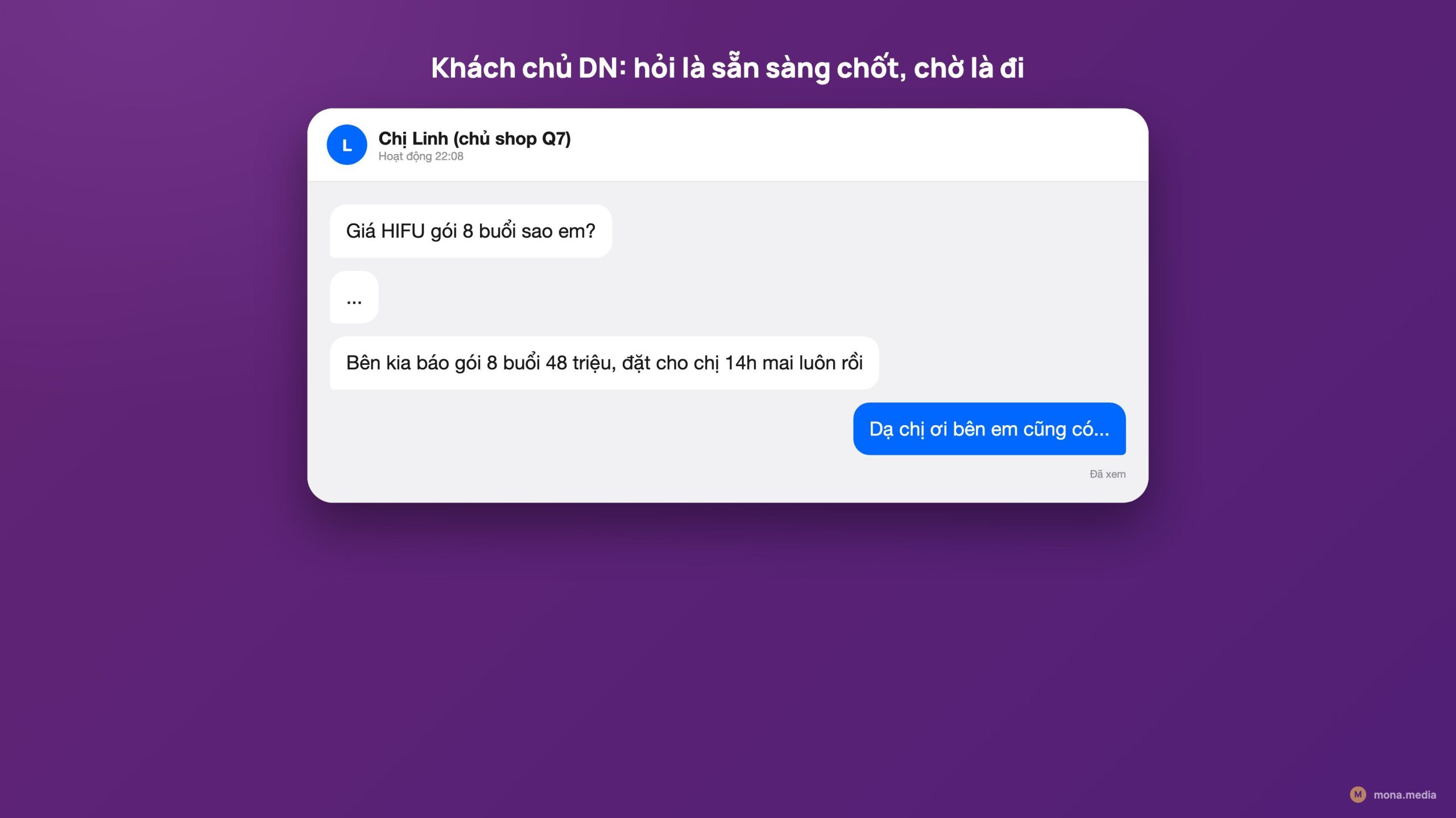 Khách HIFU 22h không thông cảm chuyện lễ tân nghỉ qua đối thủ - phần mềm quản lý spa salon