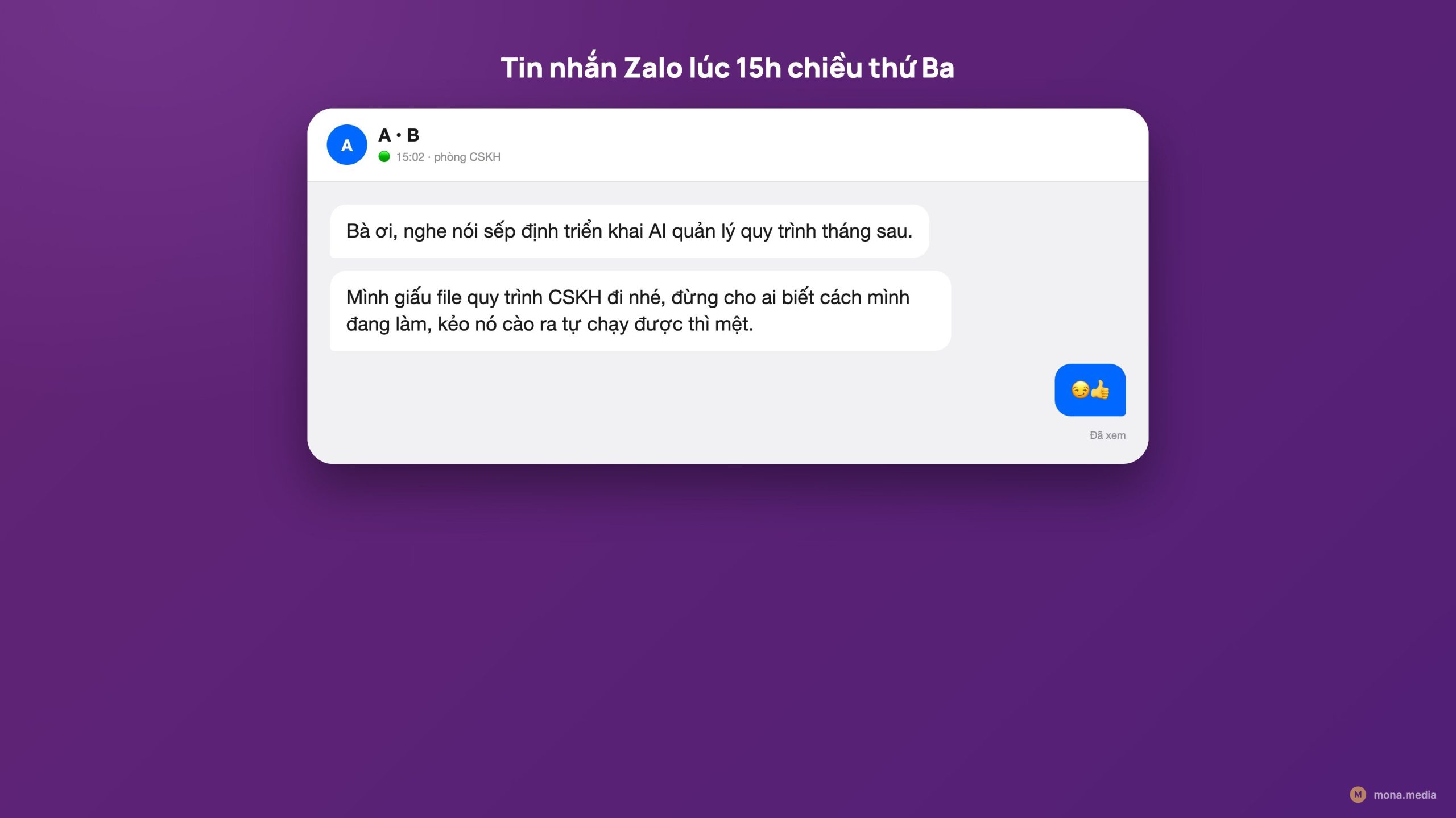 Nhân viên nhắn Zalo rủ nhau giấu file quy trình để AI không tự chạy được