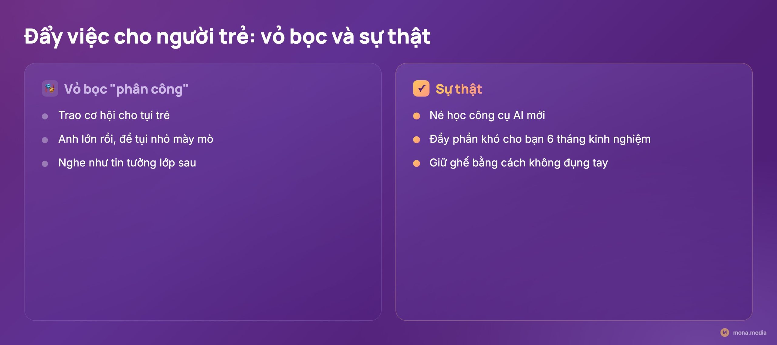 Nhân viên đẩy hết việc mới cho người trẻ rồi gọi đó là phân công khi triển khai AI