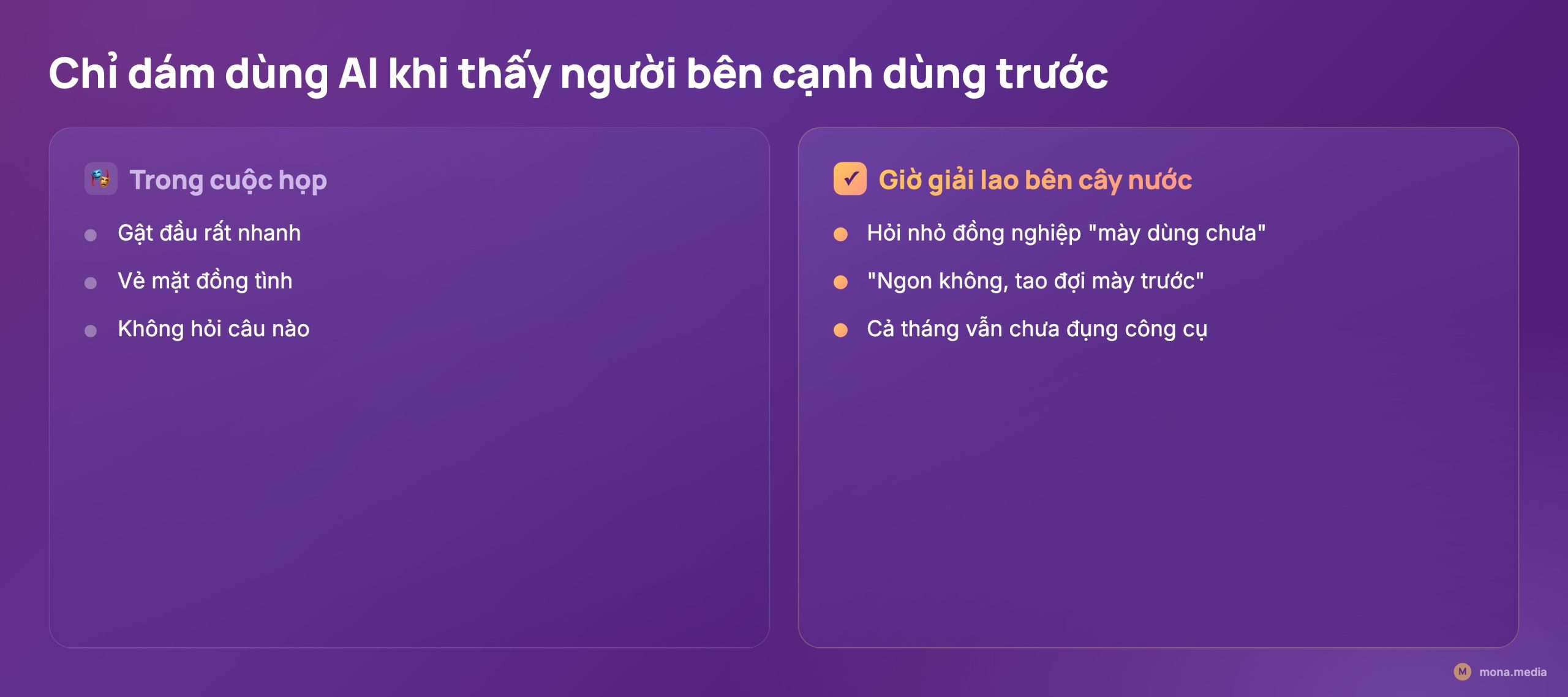 Nhân viên chỉ dám dùng AI khi thấy người bên cạnh dùng trước