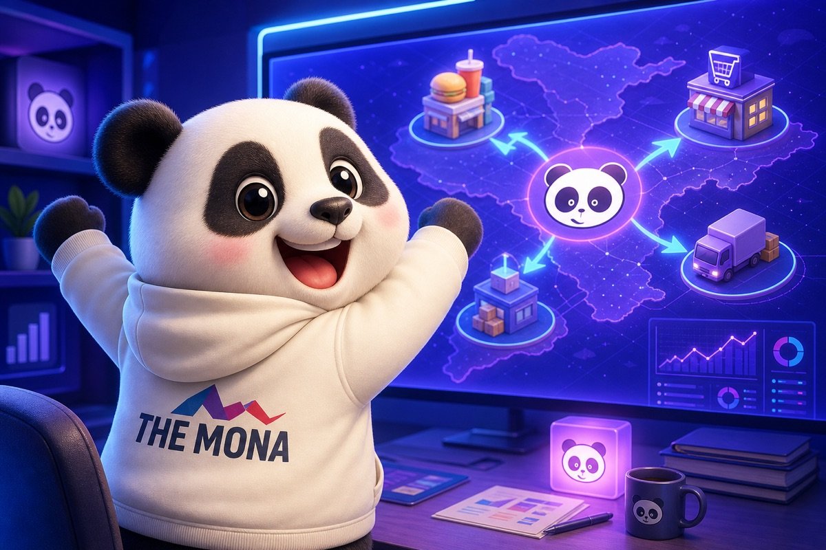 Chú gấu MONA nhìn màn hình hiển thị các ngành nghề khác nhau cũng có thể ứng dụng phần mềm quản lý tài sản cố định, tránh FOMO.