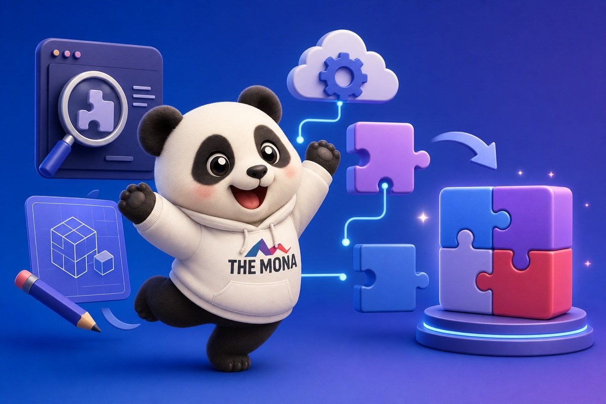 Infographic minh họa quy trình phát triển phần mềm tự động hóa 'đo ni đóng giày' cho quản lý tài sản cố định nhà máy, giải quyết nỗi lo confused vs hype.