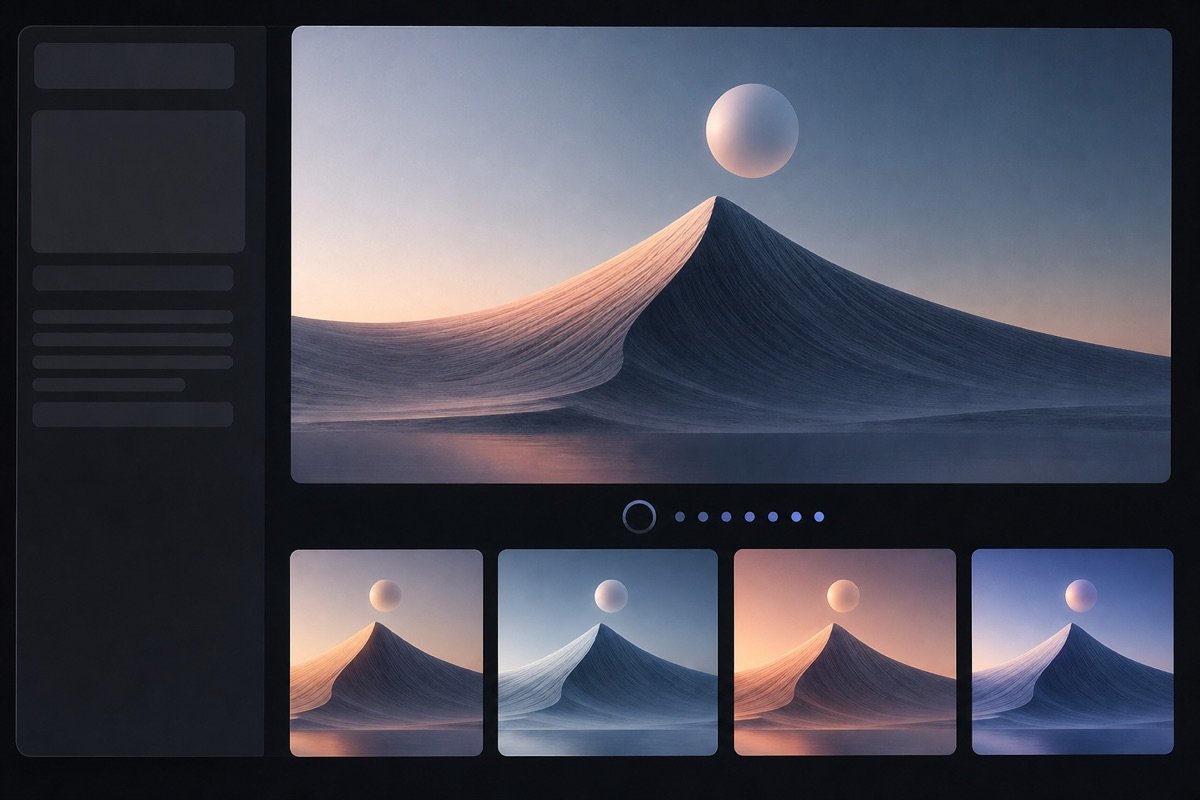 Screenshot Claude generating variations