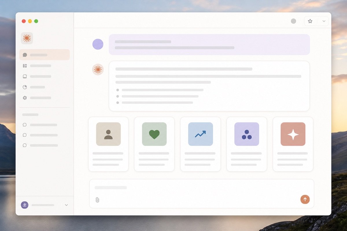 Screenshot Claude suggesting personalization ideas