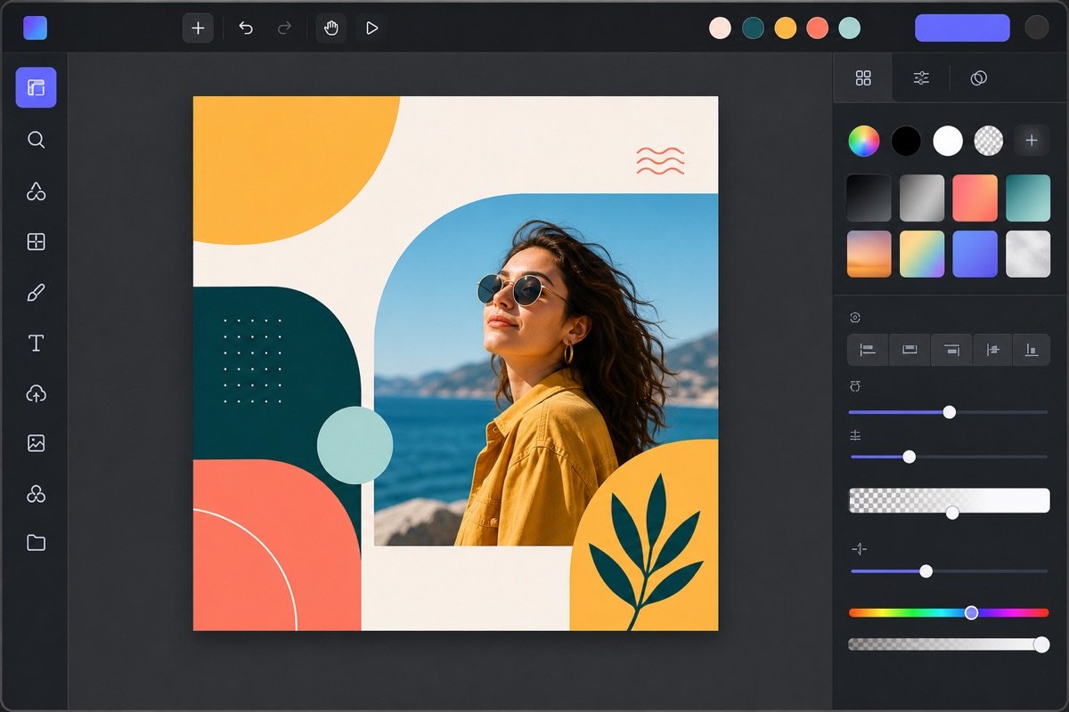 Screenshot giao diện Canva tạo bài đăng mạng xã hội nhanh chóng