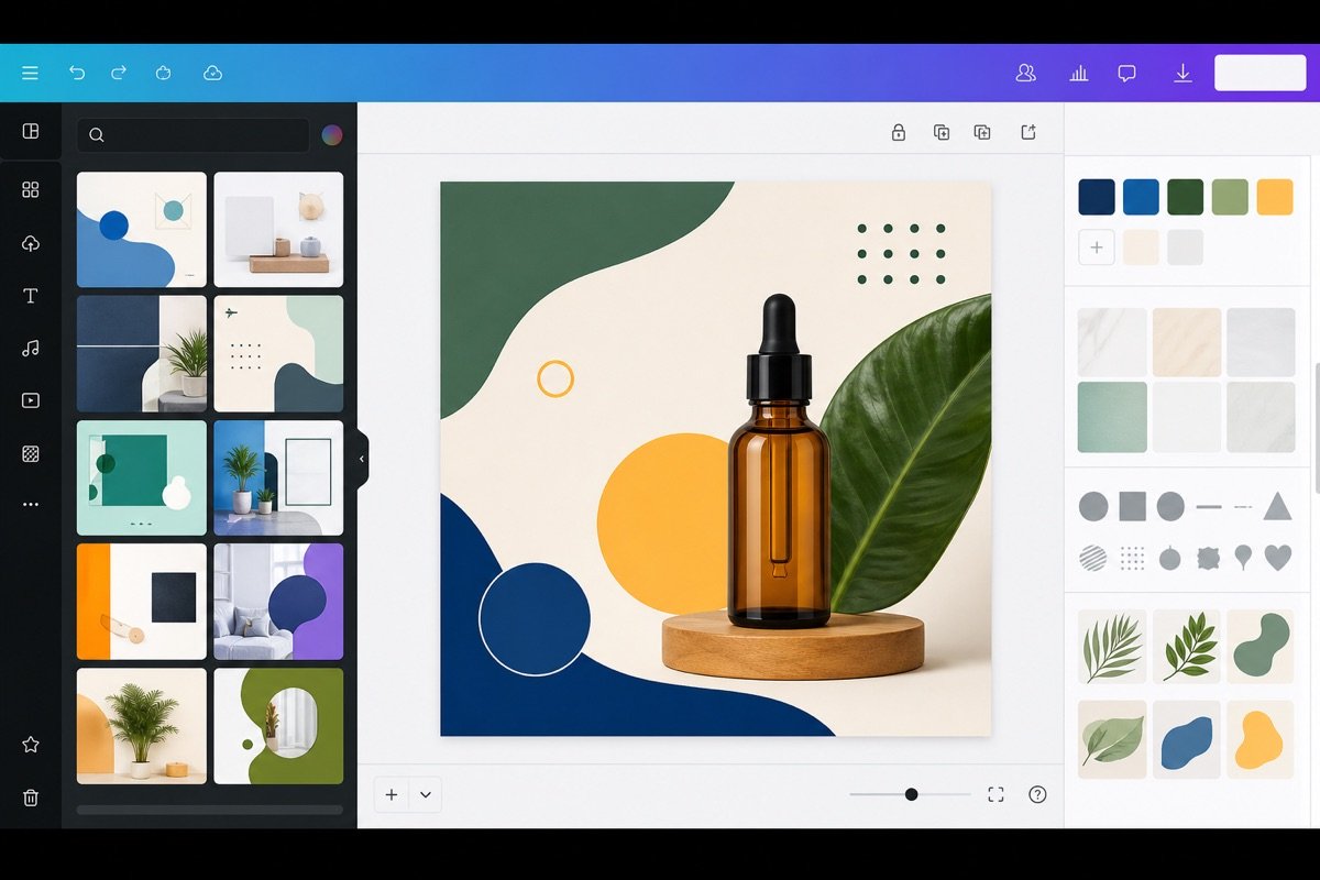 Screenshot giao diện Canva thiết kế quảng cáo Facebook