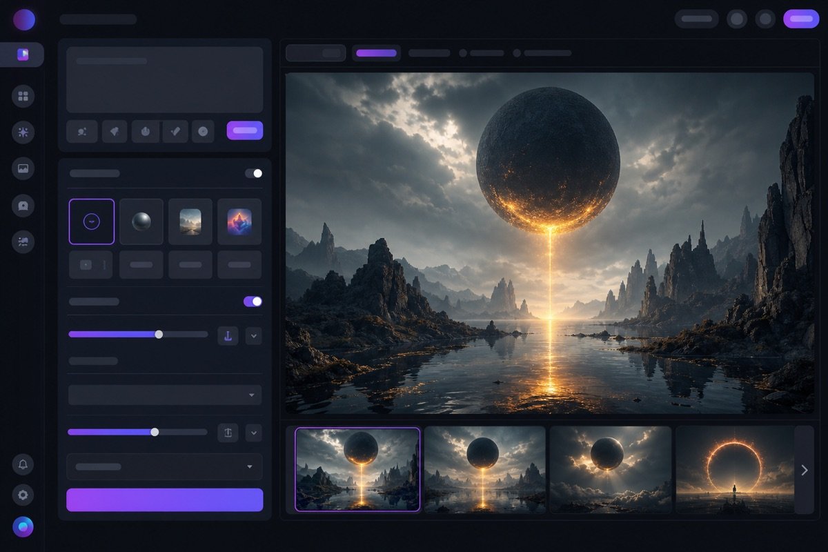 Screenshot giao diện Leonardo AI tạo key visual độc đáo