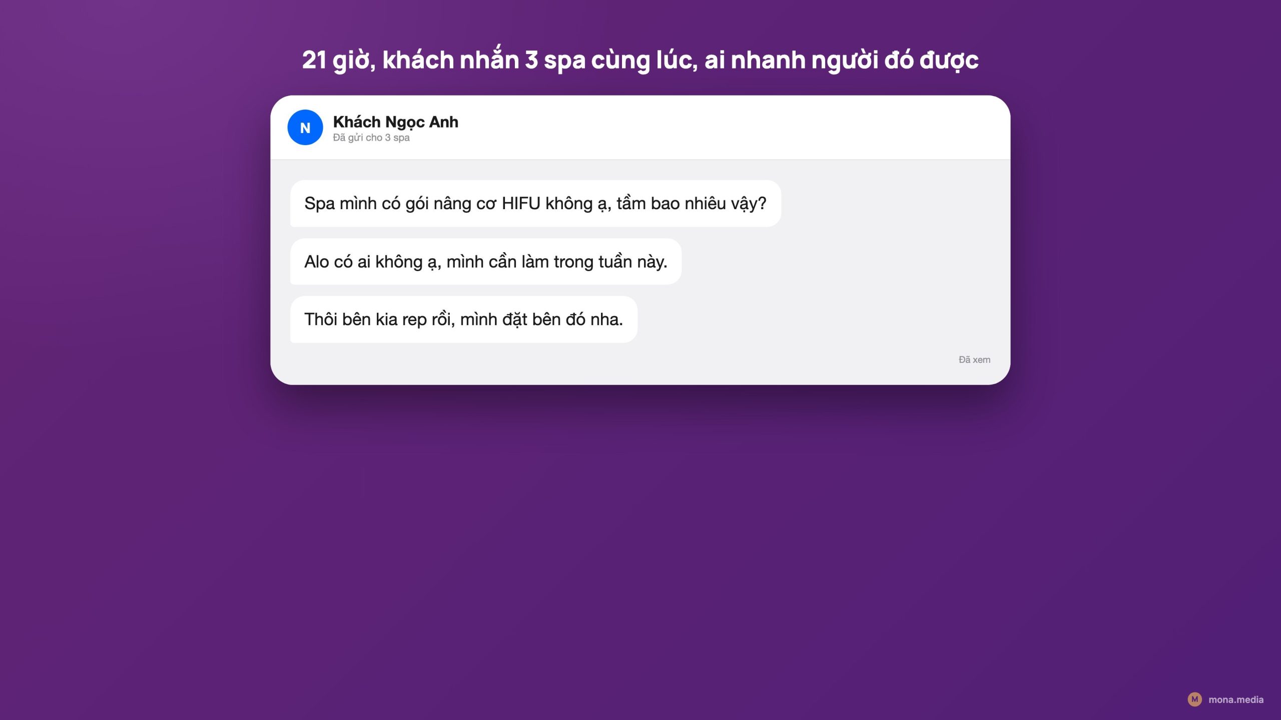 Meme khách hỏi 3 spa cùng lúc 21h khách rớt khi CSKH nghỉ tự động hoá quy trình spa