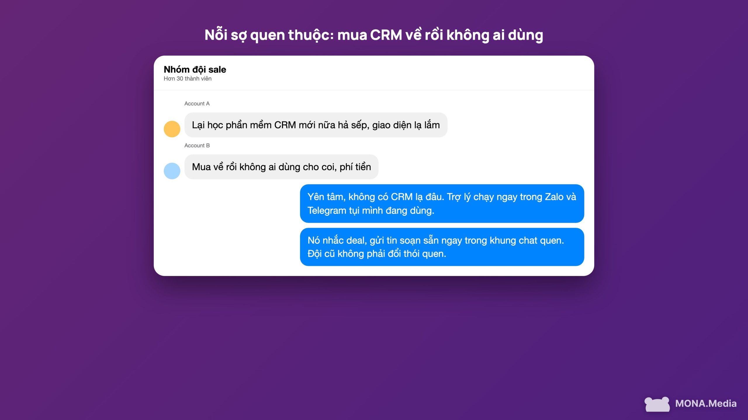 Trợ lý AI bán hàng chạy trong Zalo và Telegram, đội sale không phải học CRM lạ