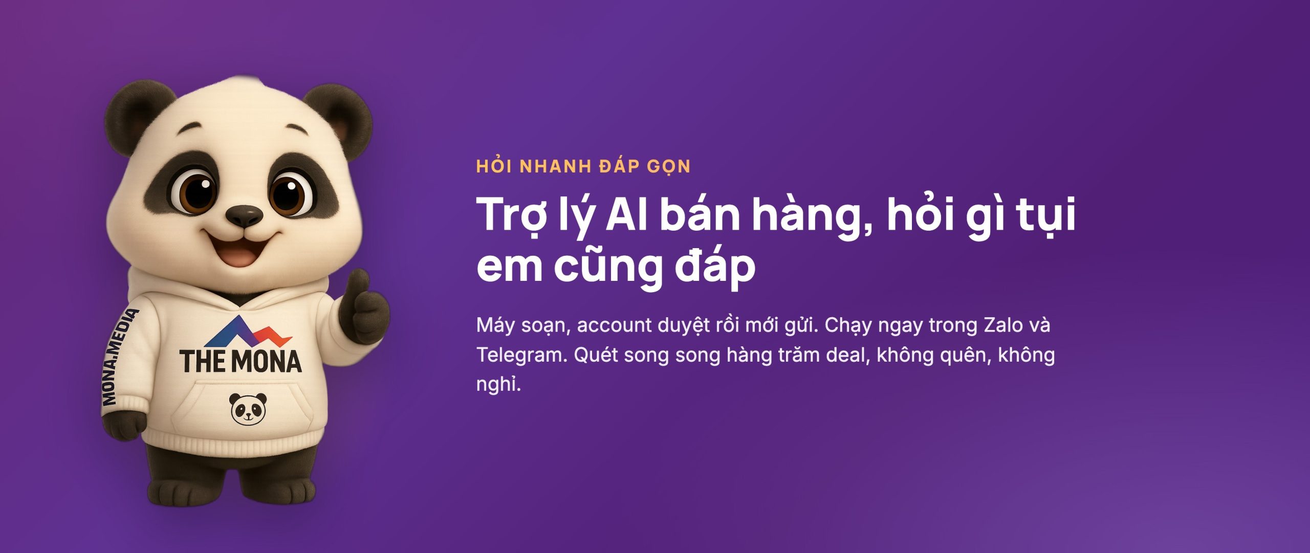 Trợ lý AI bán hàng giải đáp các câu hỏi thường gặp của chủ doanh nghiệp