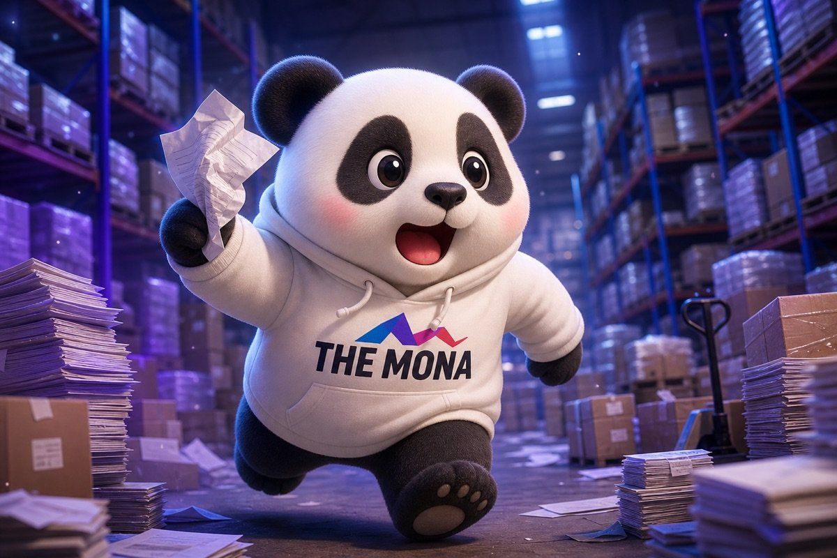 CEO gấu trúc lo lắng giữa kho hàng tồn và công nợ, hậu quả của báo cáo kinh doanh sai sót.